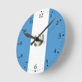 Flagge Guatemalas Runde Wanduhr (Winkel)