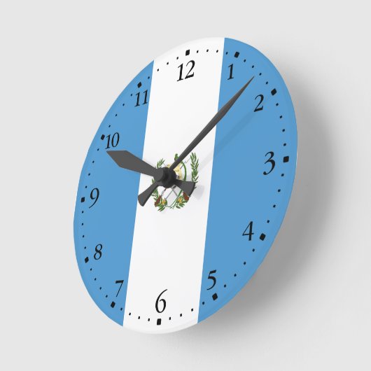 Flagge Guatemalas Runde Wanduhr (Winkel)