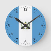 Flagge Guatemalas Runde Wanduhr (Vorderseite)