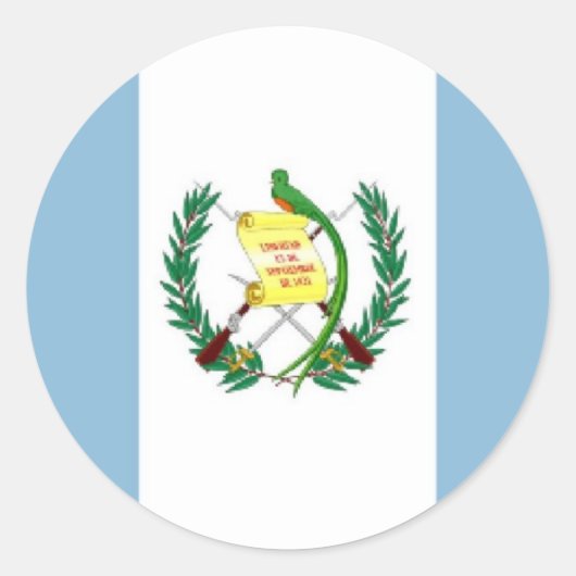 Flagge Guatemalas Runder Aufkleber (Vorderseite)