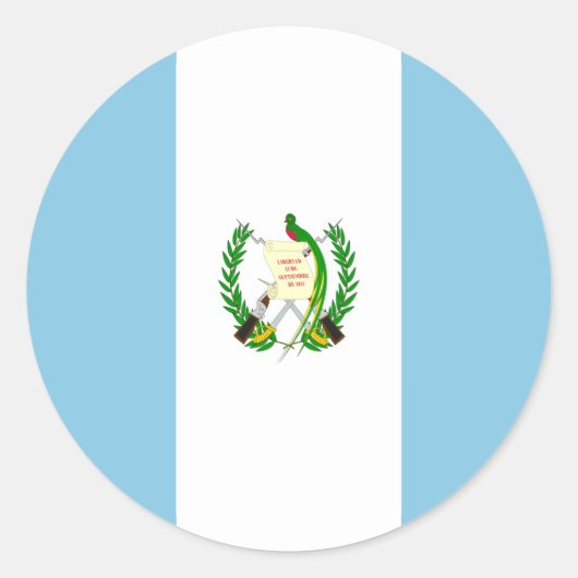 Flagge Guatemalas Runder Aufkleber (Vorderseite)