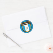 Flagge Guatemalas Runder Aufkleber (Umschlag)
