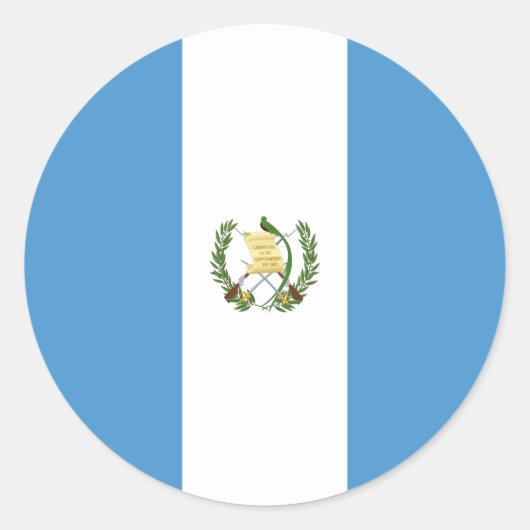 Flagge Guatemalas Runder Aufkleber (Vorderseite)