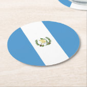 Flagge Guatemalas Runder Pappuntersetzer (Angewinkelt)