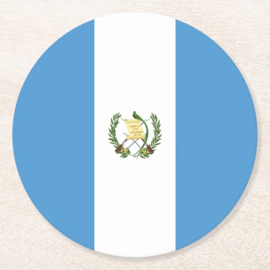 Flagge Guatemalas Runder Pappuntersetzer (Vorderseite)