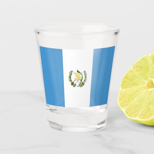 Flagge Guatemalas Schnapsglas (Vorderseite)