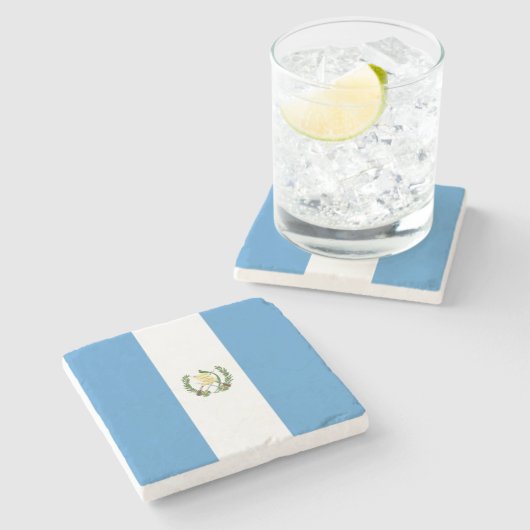 Flagge Guatemalas Steinuntersetzer (Seitenansicht)