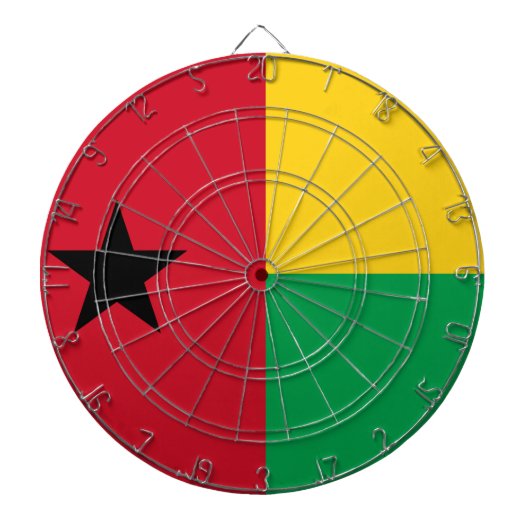 Flagge Guinea-Bissau Dartscheibe (vorne)