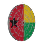 Flagge Guinea-Bissau Dartscheibe (Vorderseite Links)