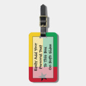 Flagge Guinea-Bissau einfacher Identifikation Gepäckanhänger (Vorderseite vertikal)