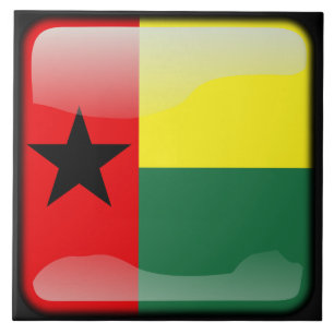Flagge Guinea-Bissau Fliese