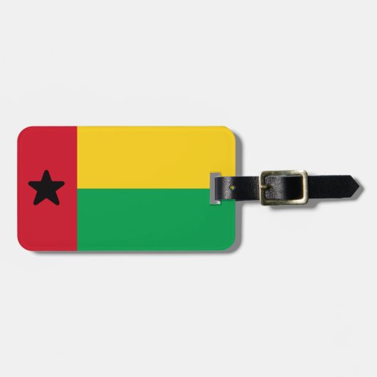 Flagge Guinea-Bissau Gepäckanhänger (Vorderseite horizontal)