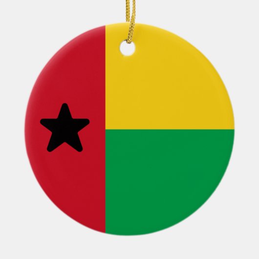 Flagge Guinea-Bissau Keramik Ornament (Vorne)
