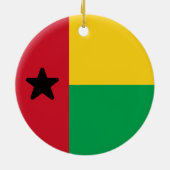 Flagge Guinea-Bissau Keramik Ornament (Hinten)