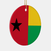 Flagge Guinea-Bissau Keramik Ornament (Rechts)