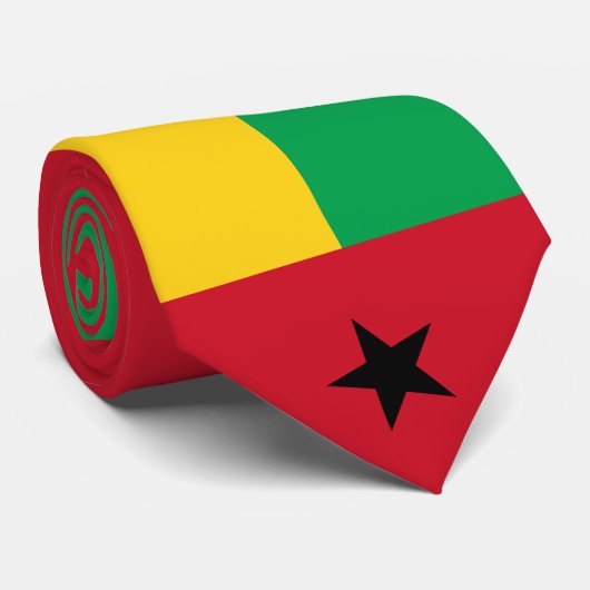 Flagge Guinea-Bissau Krawatte (Gerollt)