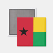 Flagge Guinea-Bissau Magnet (Vorderseite/Rückseite)