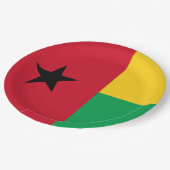 Flagge Guinea-Bissau Pappteller (Schrägansicht)