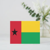 Flagge Guinea-Bissau Postkarte (Stehend Vorderseite)