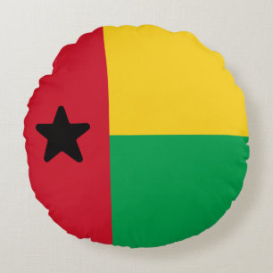 Flagge Guinea-Bissau Rundes Kissen