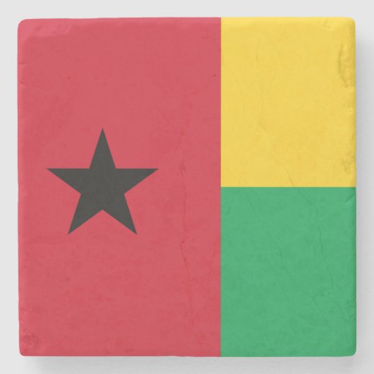 Flagge Guinea-Bissau Steinuntersetzer (Vorderseite)