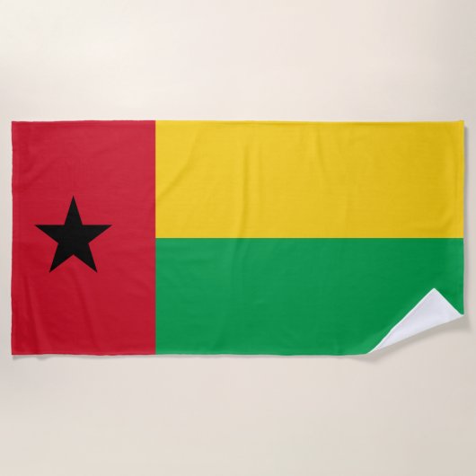 Flagge Guinea-Bissau Strandtuch (Vorderseite)