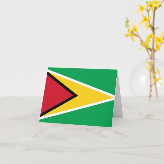 Flagge Guyana (Guyana) Karte (Gelbe Blume)