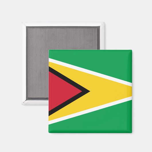 Flagge Guyana (Guyana) Magnet (Vorderseite/Rückseite)