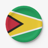 Flagge Guyana (Guyana) Pappteller (Vorderseite)