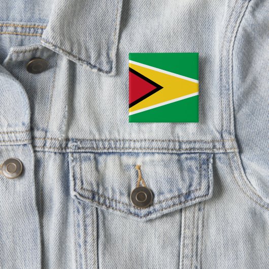 Flagge Guyanas (Guyana) Button (Beispiel)