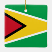 Flagge Guyanas (Guyana) Keramikornament (Rückseite)