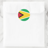 Flagge Guyanas (Guyana) Runder Aufkleber (Tasche)