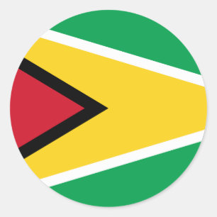 Flagge Guyanas (Guyana) Runder Aufkleber