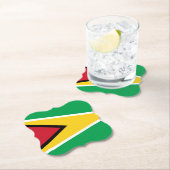 Flagge Guyanas (Guyana) Untersetzer (Vor Ort)