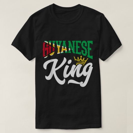 Flagge Guyanas King Guyana T-Shirt (Design vorne)