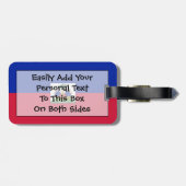 Flagge Haiti einfacher Identifikation persönlich Gepäckanhänger (Rückseite horizontal)