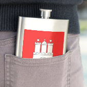 Flagge Hamburg Flasche Flachmann (Beispiel)