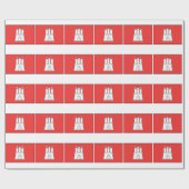 Flagge Hamburgs Deutschland Geschenkpapier (Flach)