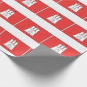 Flagge Hamburgs Deutschland Geschenkpapier (Ecke)
