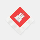 Flagge Hamburgs Napkins Serviette (Ecke)