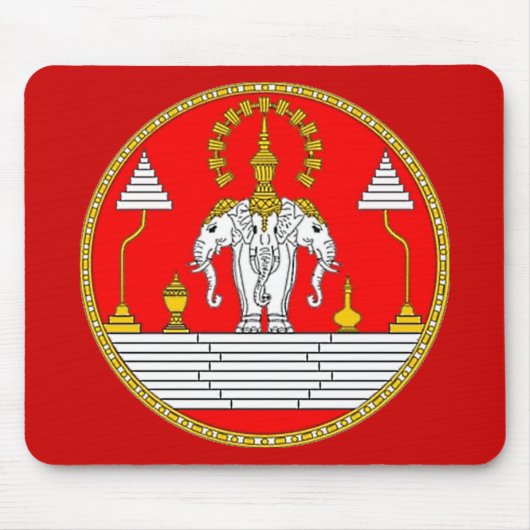 FLAGGE HAUPTelefanten LAOS DREI Mousepad (Vorne)