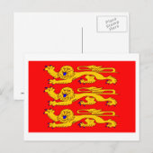 Flagge Haute-Normandie Postkarte (Vorne/Hinten)