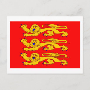 Flagge Haute-Normandie Postkarte