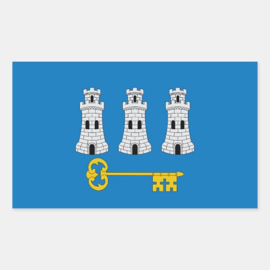 Flagge Havannas, Kuba Rechteckheber Rechteckiger Aufkleber (Vorderseite)