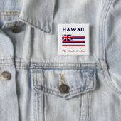 Flagge Hawaiis und Motto Button (Beispiel)