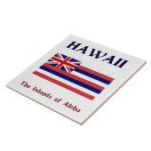 Flagge Hawaiis und Motto Fliese (Seite)