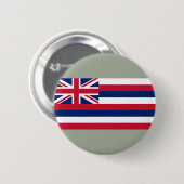 Flagge Hawaiis (US-Staat) Button (Vorne & Hinten)
