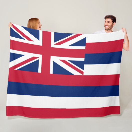 Flagge Hawaiis (US-Staat) Fleecedecke (Beispiel)