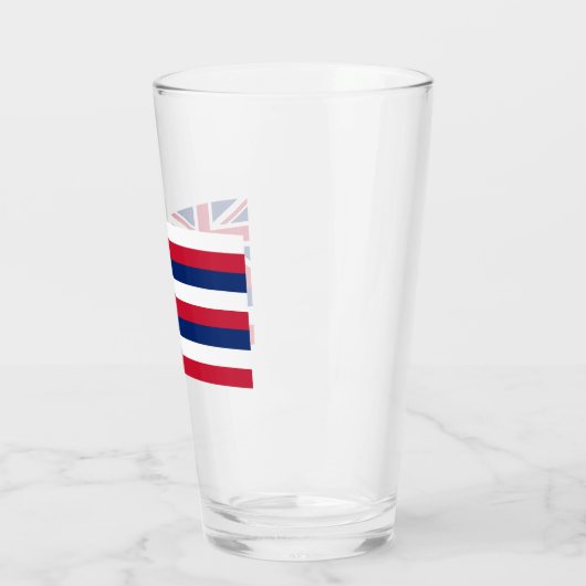 Flagge Hawaiis (US-Staat) Glas (Links)
