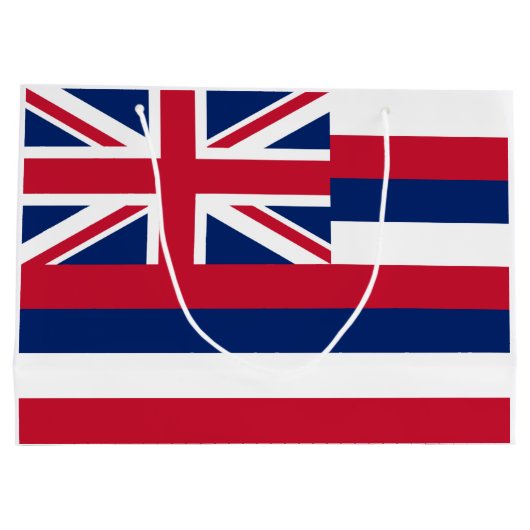 Flagge Hawaiis (US-Staat) Große Geschenktüte (Rückseite)